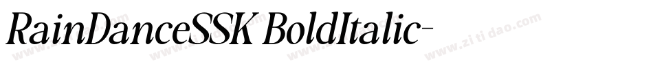 RainDanceSSK BoldItalic字体转换